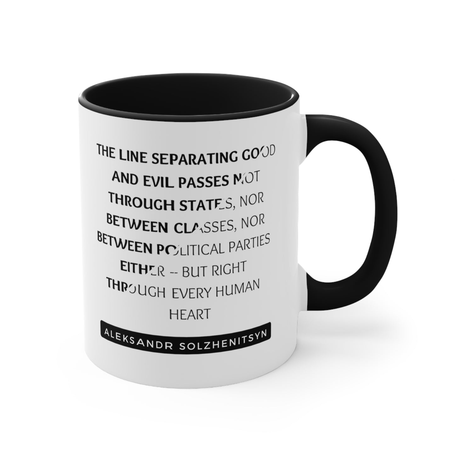 Aleksandr Solzhenitsyn Coffee Mug Black and White