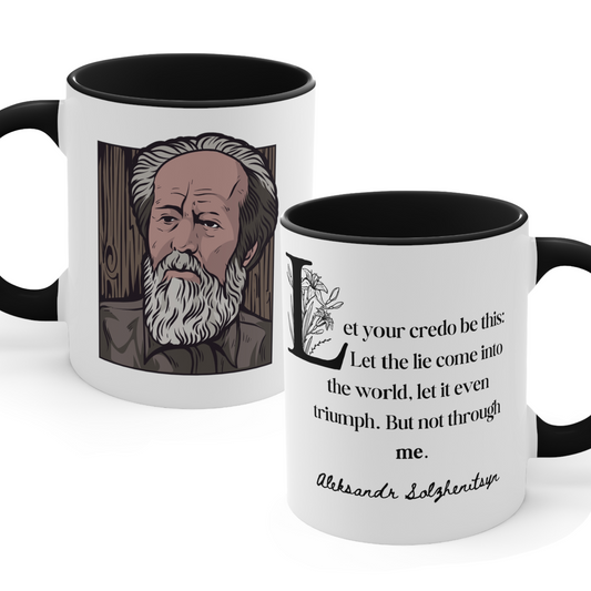 Aleksandr Solzhenitsyn Coffee Mug Live Not by Lies