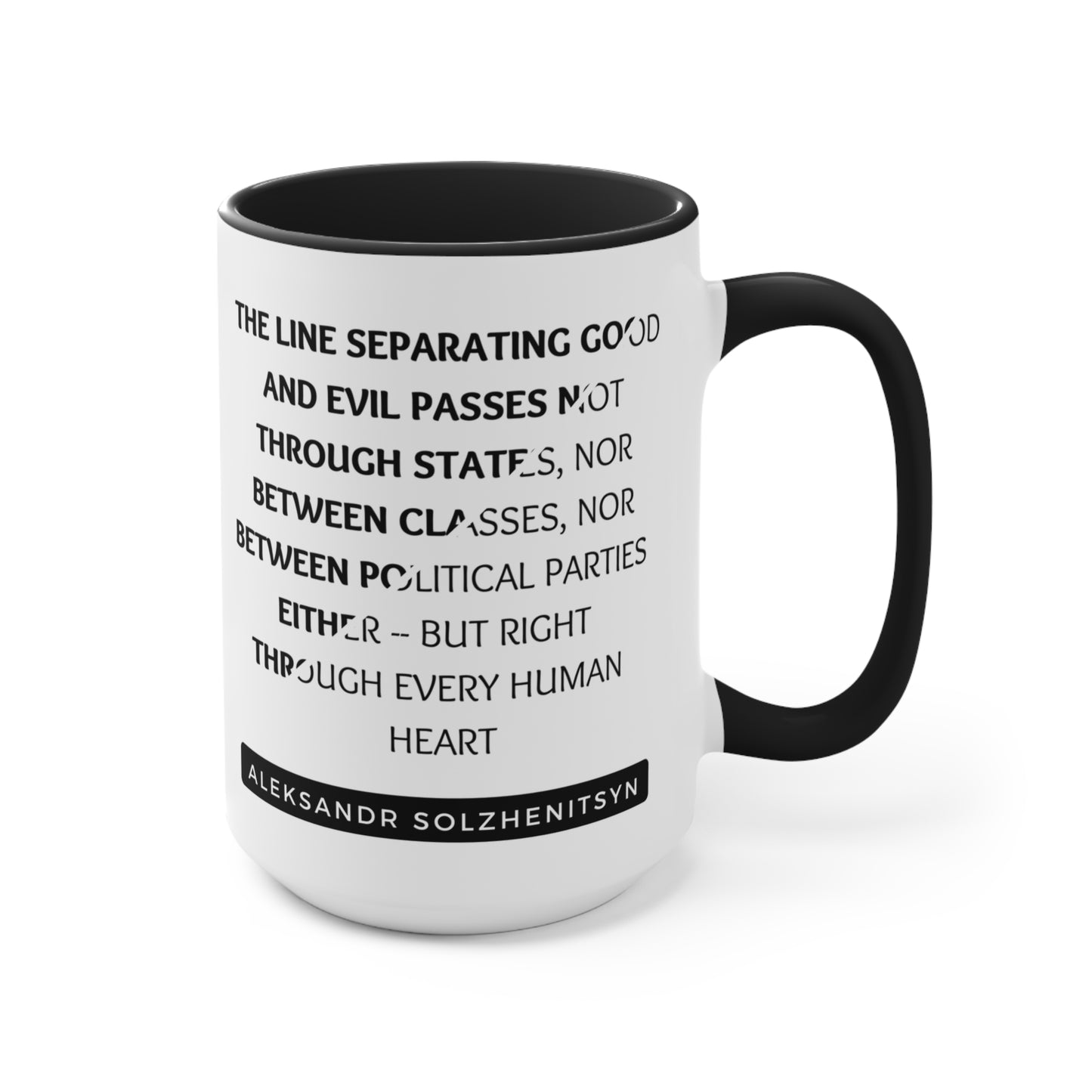 Aleksandr Solzhenitsyn Coffee Mug Black and White