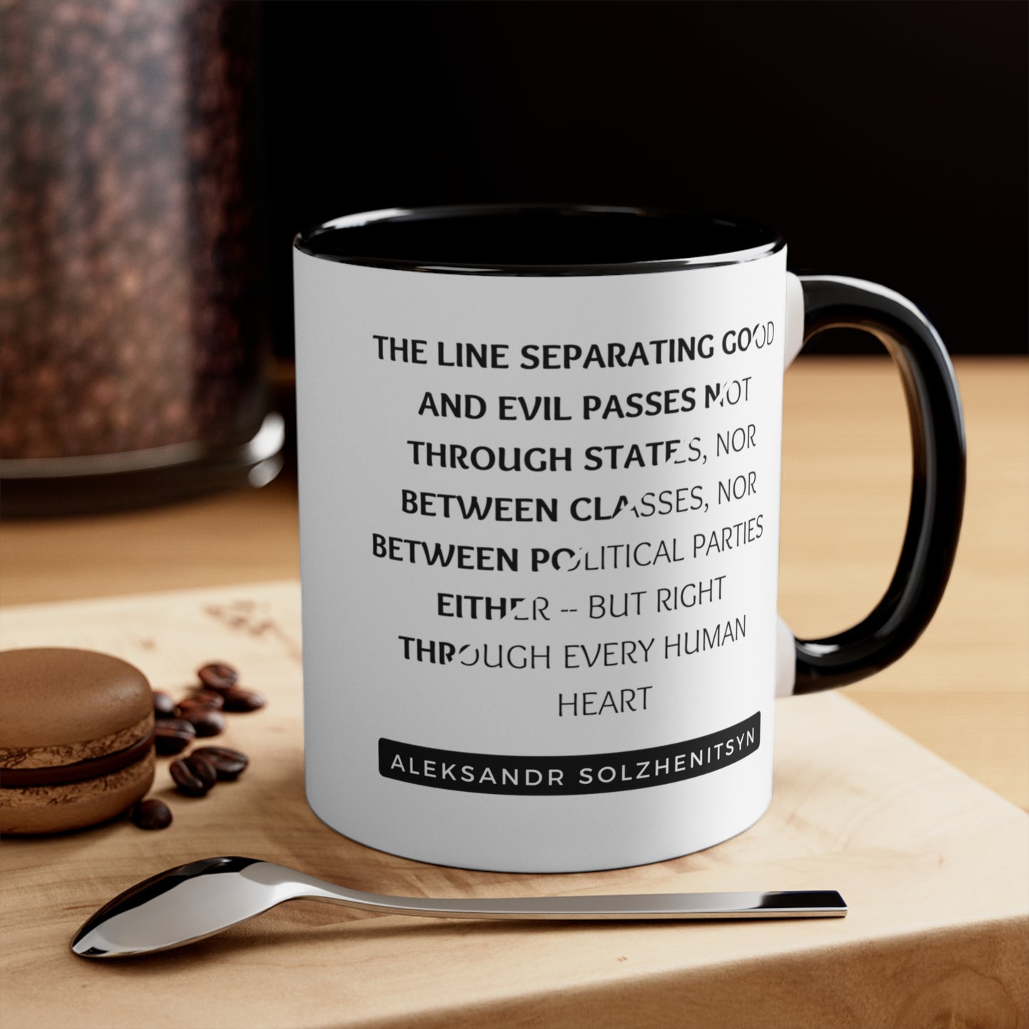 Aleksandr Solzhenitsyn Coffee Mug Black and White